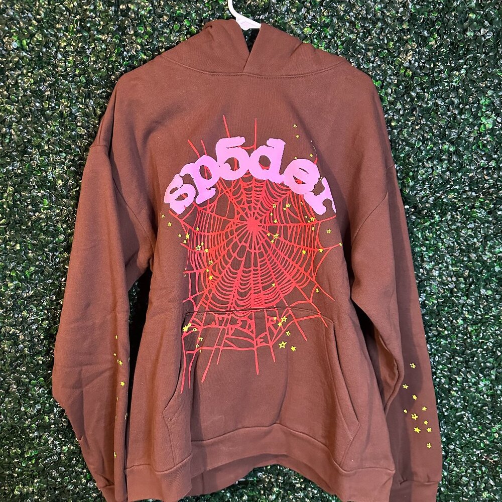 Sp5der Web Hoodie Brown US M